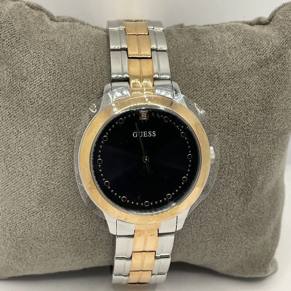 Guess Chelsea U1222L1 Womens Stainless Steel Analog Black Dial Quartz Watch Cv54